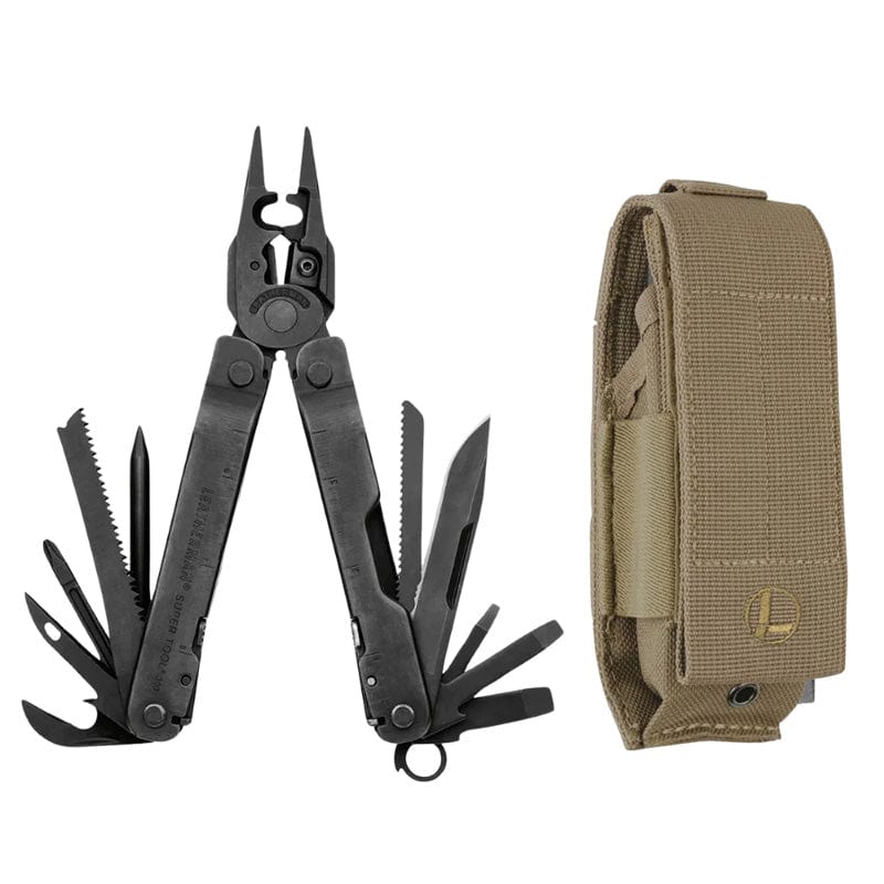 Leatherman Supertool 300 EOD - Black with Molle Brown Sheath