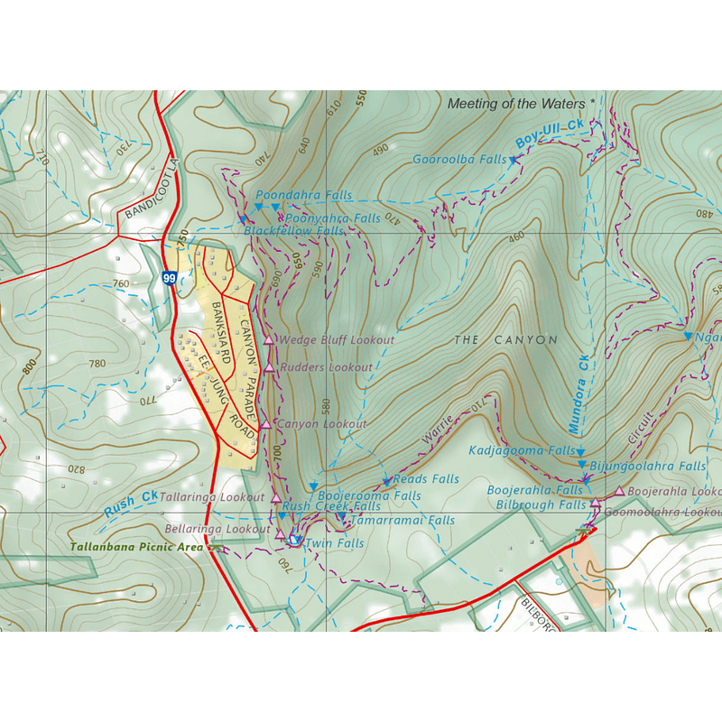 World Wide Maps Springbrook Binna Burra Topographic Map