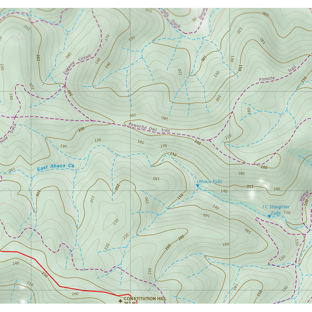 World Wide Maps Mount Coot-Tha Map