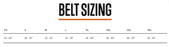 5.11 Tactical Belt Sizing Chart