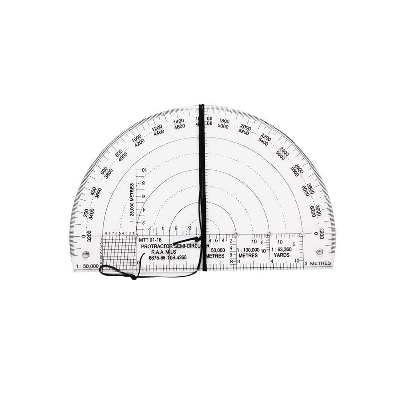 Military Template Tech 6In RAA Semi Circle Protractor