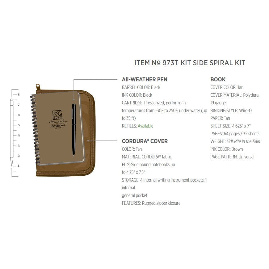 RITR Side Spiral 4.625x7 Notebook Kit