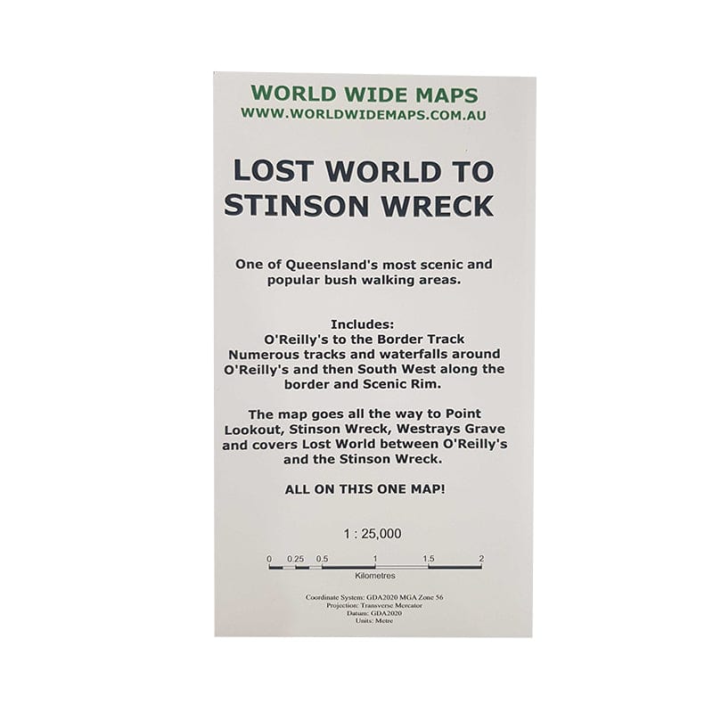 World Wide Maps Lost World and Stinson Wreck Map