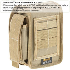 Maxpedition H-1 Waistpack - TACTIE Attachment Straps