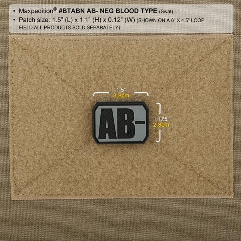 Maxpedition AB- Blood Type Morale Patch