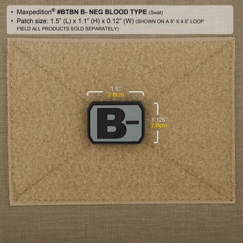 Maxpedition B- Blood Type Morale Patch