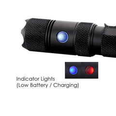 Powertac E9R-G4 2550 Lumen USB Rechargeable Led Flashlight - Indicator Lights