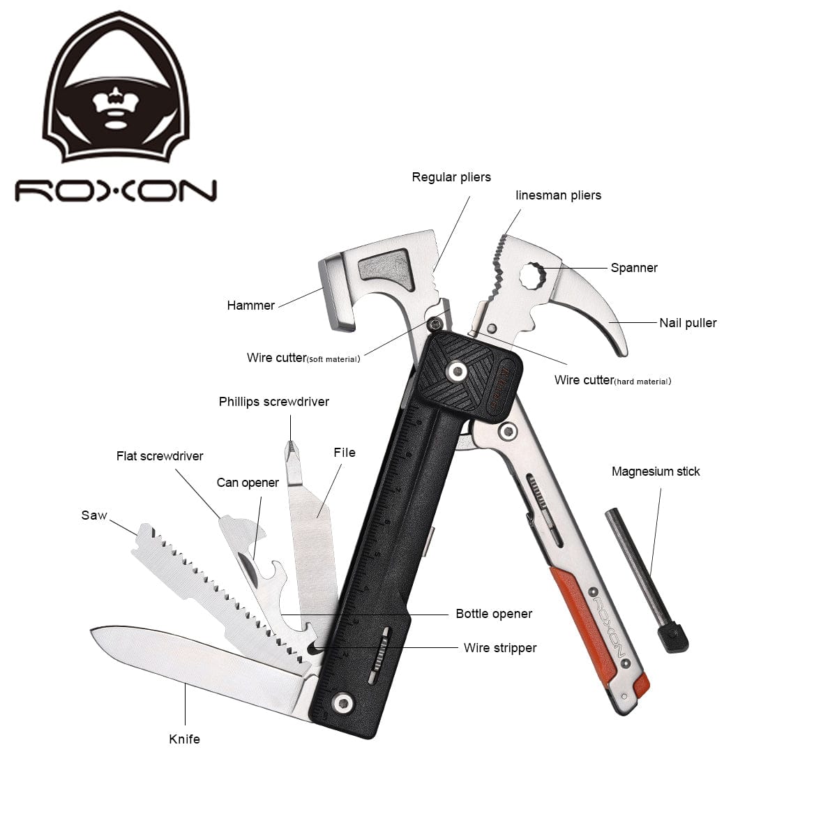 Roxon Hammer 17-in-1 Multi-Tool