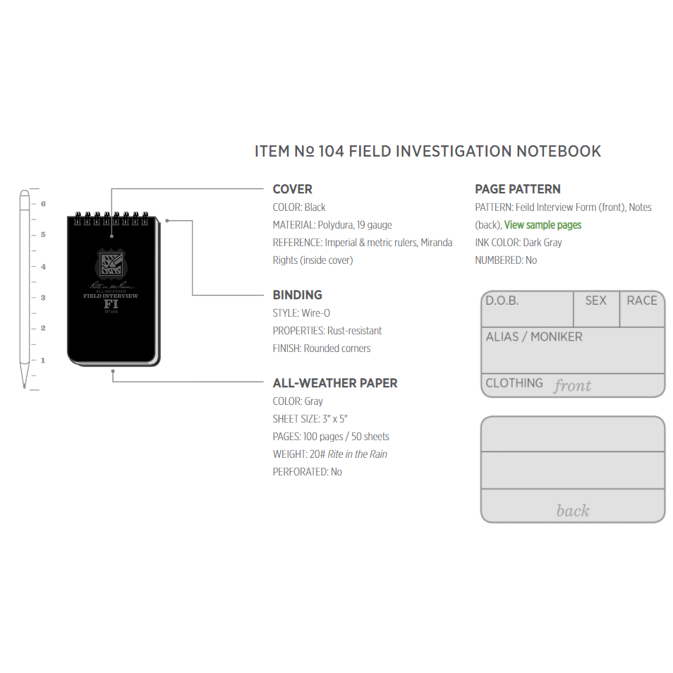 RITR 104 Field Interview Notebook