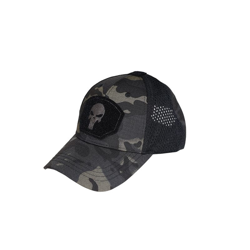 Valhalla Mesh Tactical Cap Punisher Skull Black