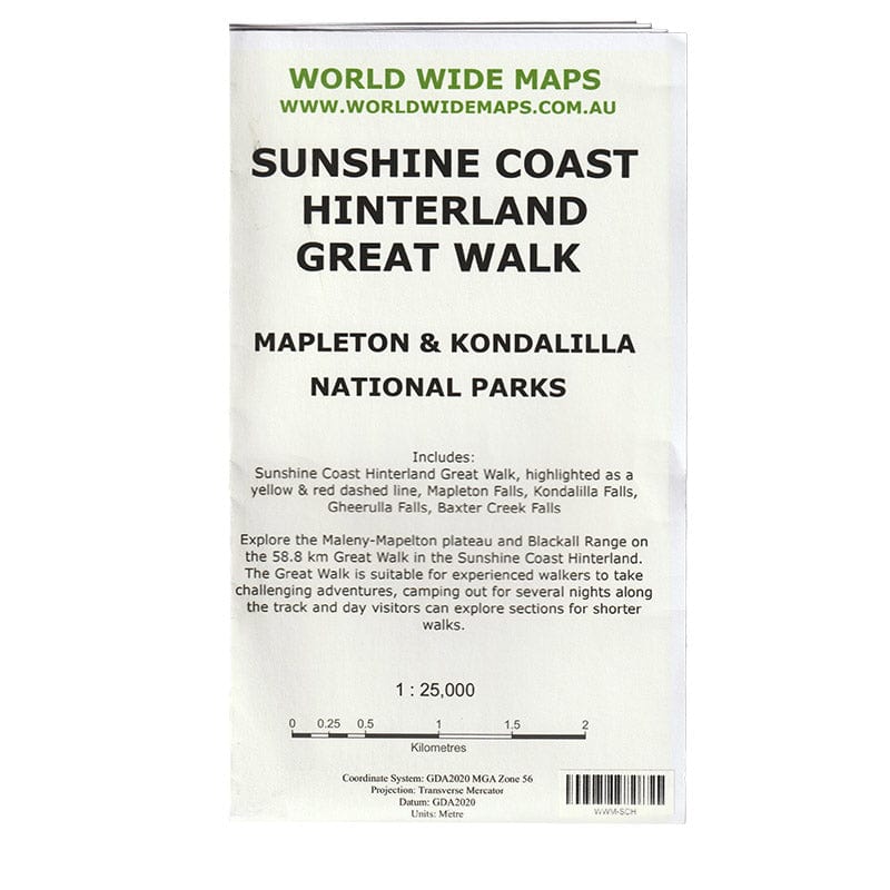 World Wide Maps Sunshine Coast Hinterland Great Walk