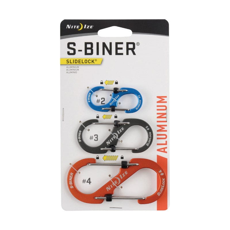 Nite Ize S-Biner Slidelock Aluminium - 3 Pack of #2,#3,#4