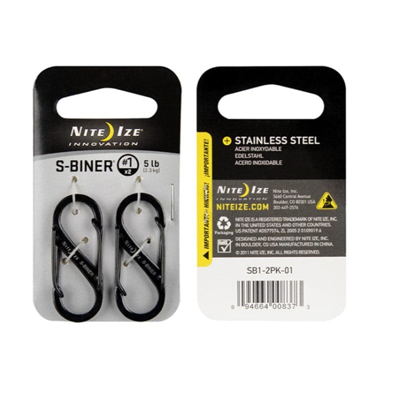 Nite Ize S-Biner Dual Carabiner Stainless Steel #1 - 2 Pack