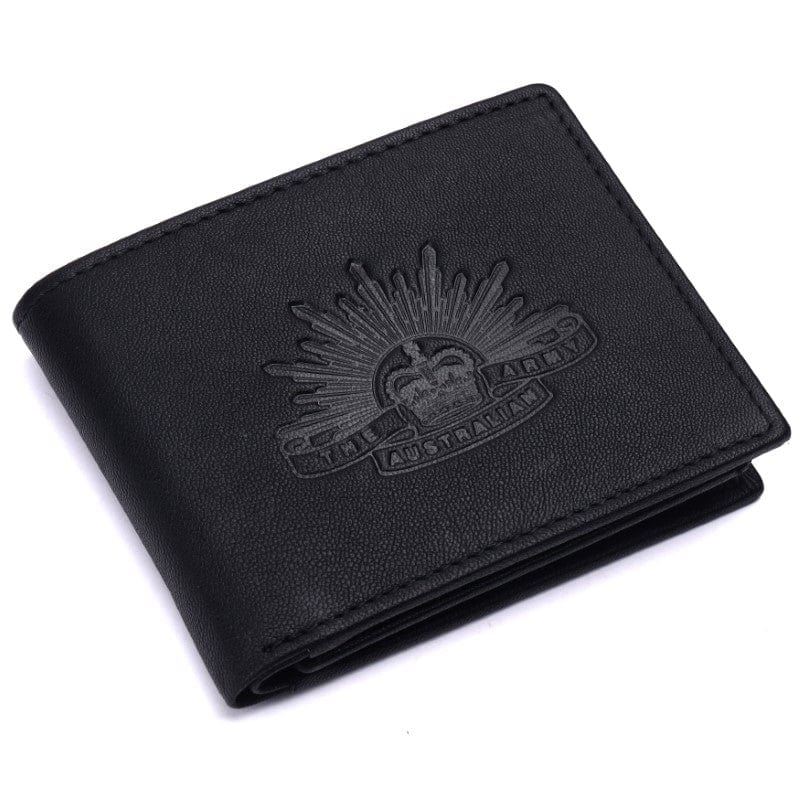 Leather Embossed Wallet - Rising Sun Crest