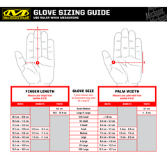 Mechanix FastFit Gloves - Size Guide