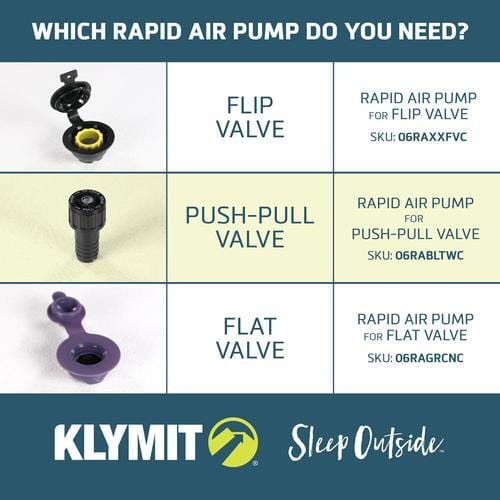 Klymit Rapid Air Push Pull Valve Pump