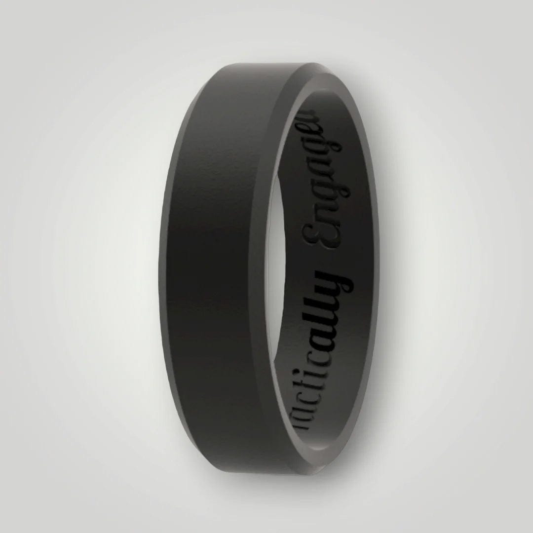 Tactically Engaged Wide Beveled - Silicone Ring