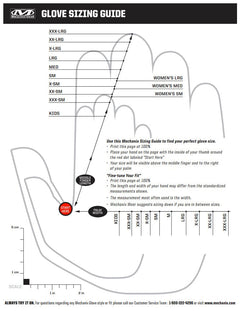 Mechanix FastFit Gloves - Sizing Guide 1