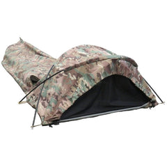 TAS Multicam Bivi Bag with 2 Poles - Open with Mozzie net