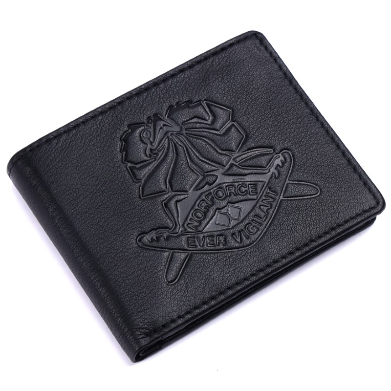 Leather Embossed Wallet - Norforce Crest | Valhalla Tactical